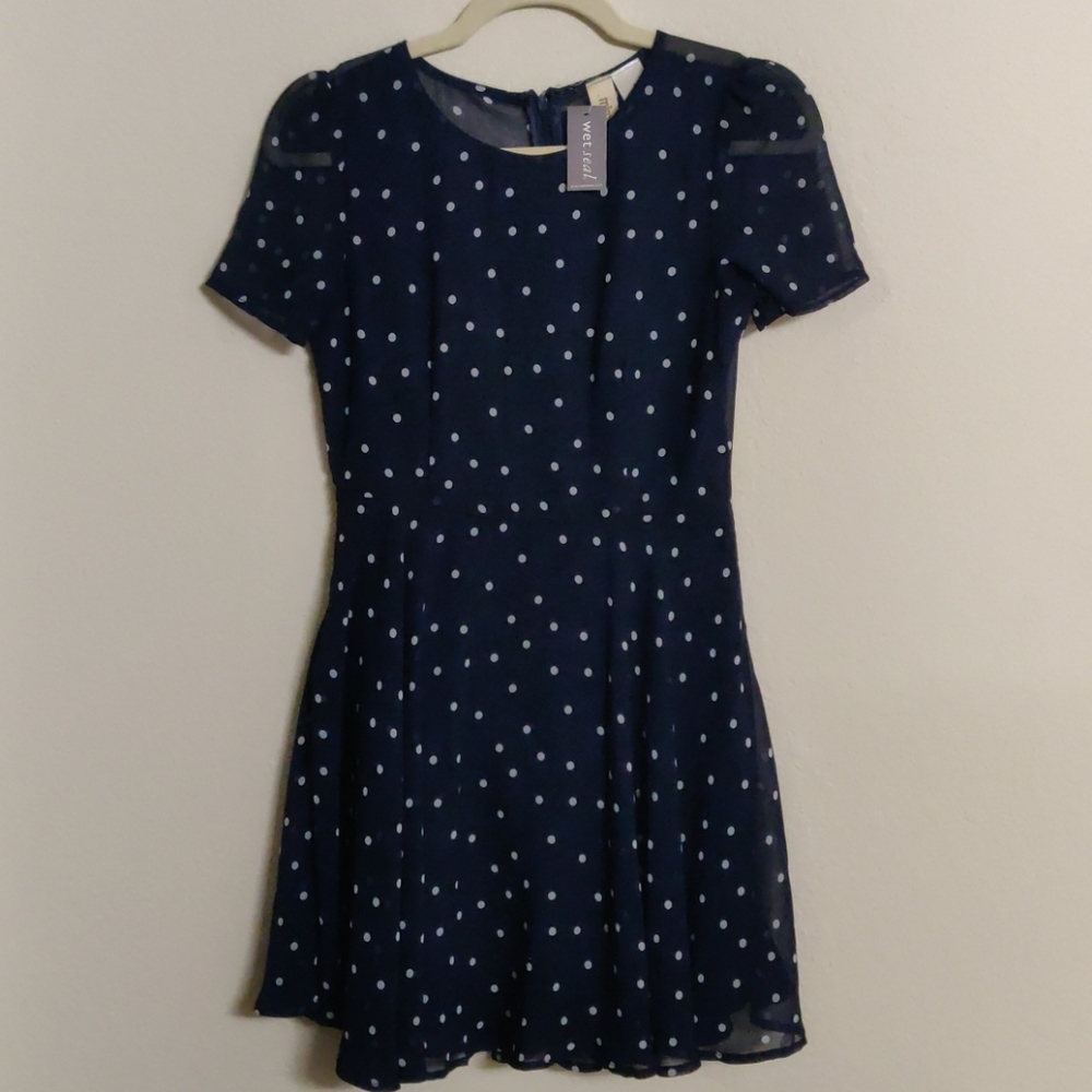 Pinterest
Mimi Chica polka dot dress Navy Blue